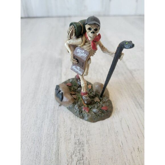 Dept 56 boneadventure skeleton hiking hiker best sites Transylvania Halloween ac - Picture 1 of 8